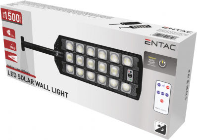 Entac Соларна Светлина Улична 80W 1500лм с Дистанционно Управление IP65