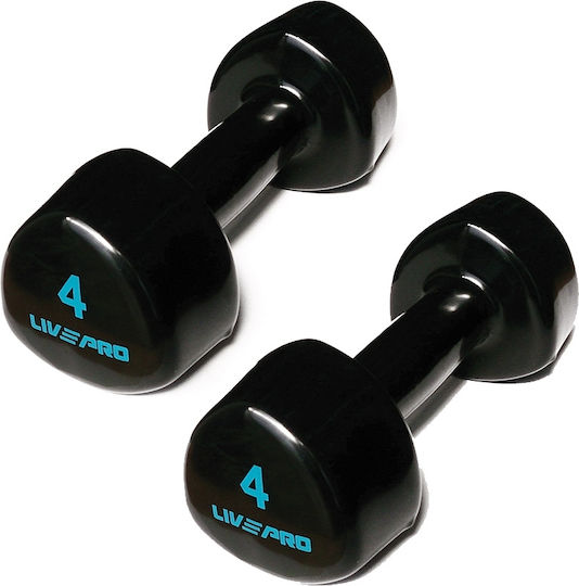 Live Pro Vinyl Set of Dumbells 2 x 4kg