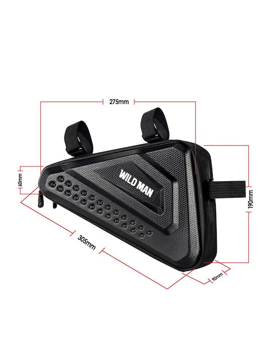 Wildman Gears ES19 Geantă pentru cadru bicicletă Negru