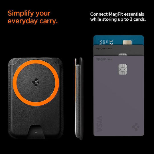 Spigen MagSafe Θήκη Καρτών Valentinus σε Μαύρο χρώμα