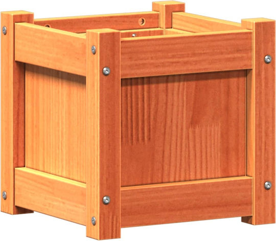 vidaXL Solid Wood Planter Box Wooden Brown 31x31x31cm.
