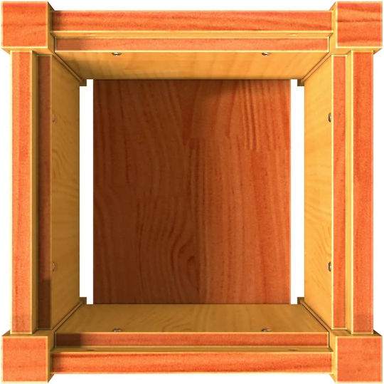 vidaXL Solid Wood Planter Box Wooden Brown 31x31x31cm.