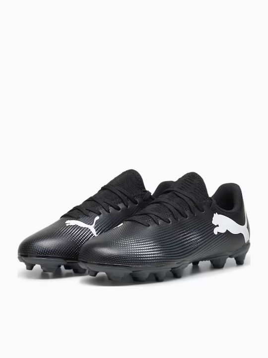 7 Play Fg Ag Jr Kids Soccer Cleats with Molded Outsole Black