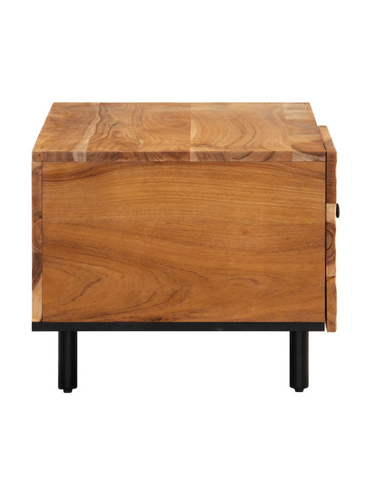 Rectangular Central Coffee Table Made of Solid Acacia Wood M80xW50xH40cm