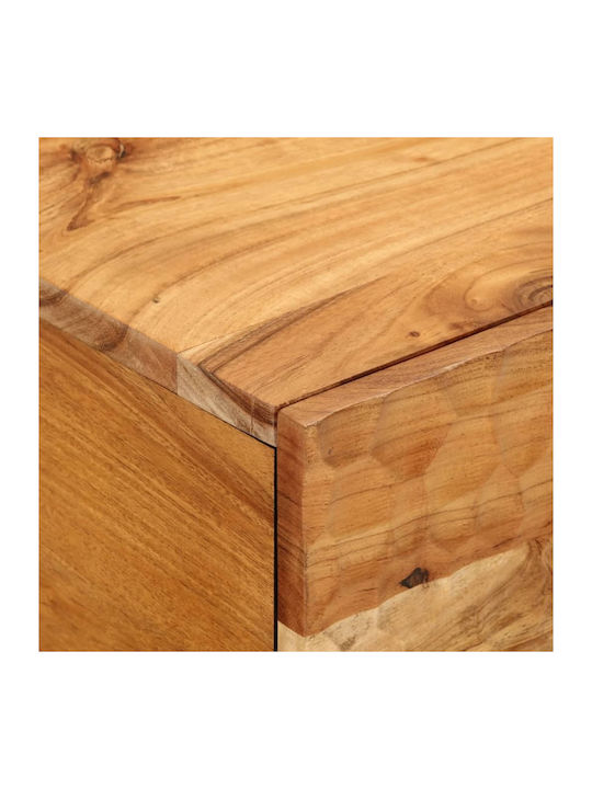 Rectangular Central Coffee Table Made of Solid Acacia Wood M80xW50xH40cm