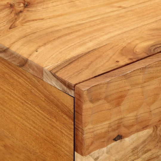 Rectangular Central Coffee Table Made of Solid Acacia Wood M80xW50xH40cm