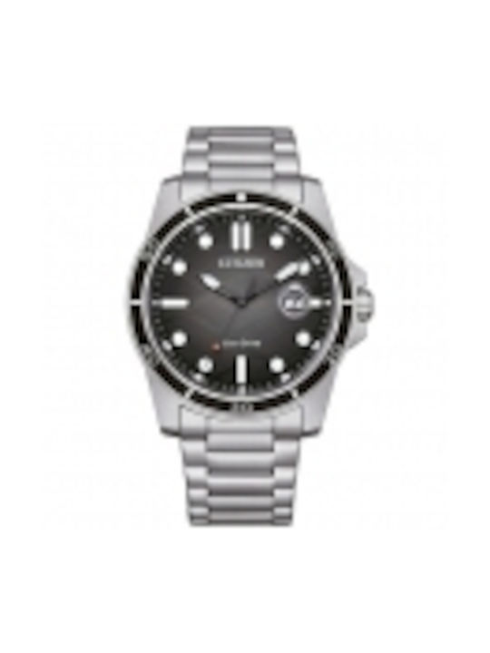 Citizen Eco-drive Watch Battery with Gray Metal Bracelet
