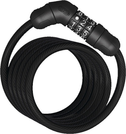 Abus Star 4508C/150/8 BK SCMU Κλειδαριά Ποδηλάτου Κουλούρα με Συνδυασμό Μαύρη