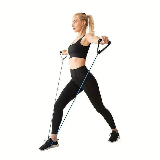Powertech Widerstandsbänder Gymtube Mäßig mit Griffen Blau 1,2m 1.2m
