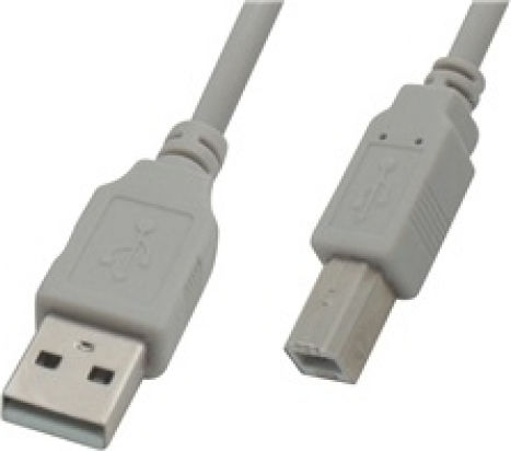USB 2.0 Kabel USB-A-Stecker - USB-B-Stecker Gray 1.8m 04.001.0450
