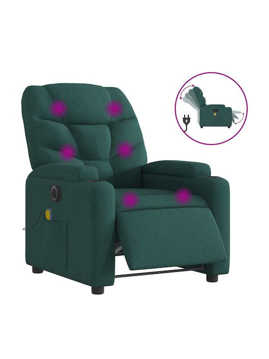Fotoliu Relax Masaj cu Puf Sc. Green 74x89x100cm