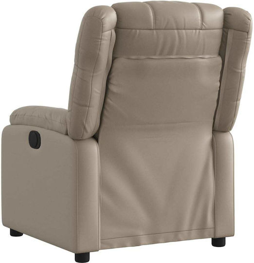 Relax Armchair with Footstool from Leatherette Cappuccino 77x95x99cm