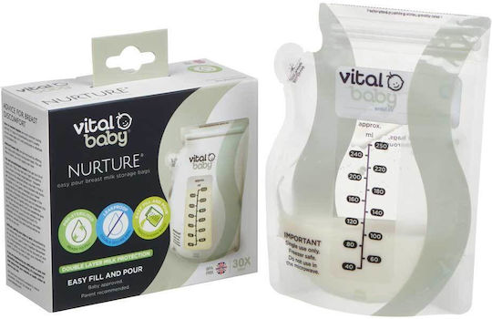 Vital Baby Σακουλάκια Αποθήκευσης Μητρικού Γάλακτος 250ml 30τμχ