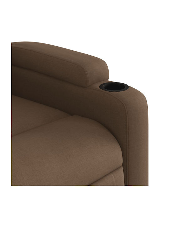 Πολυθρόνα Relax Massage με Υποπόδιο Καφέ 74x86.5x93.5cm