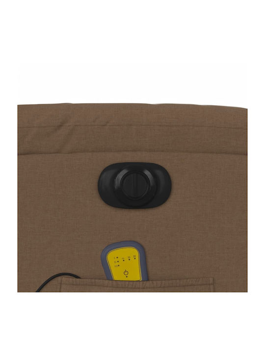 Πολυθρόνα Relax Massage με Υποπόδιο Καφέ 77x95x99cm