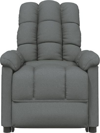 Πολυθρόνα Relax Massage με Υποπόδιο Σκούρο Γκρι 74x99x102cm
