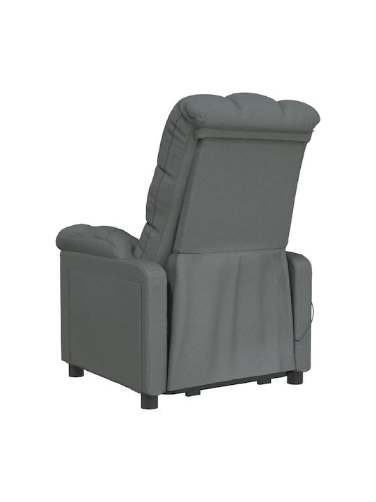 Relax Armchair Massage with Footstool Dark Grey 74x99x102cm