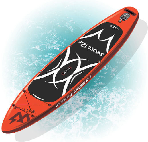 Wattsup Sword 12.6 Φουσκωτή Σανίδα SUP με Μήκος 3.81m Πορτοκαλί