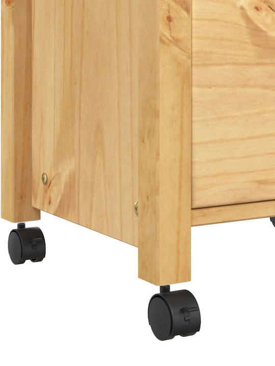 vidaXL Ραφιέρα Κουζίνας Ξύλινη 2 Θέσεων Ροζ 48x40x90cm