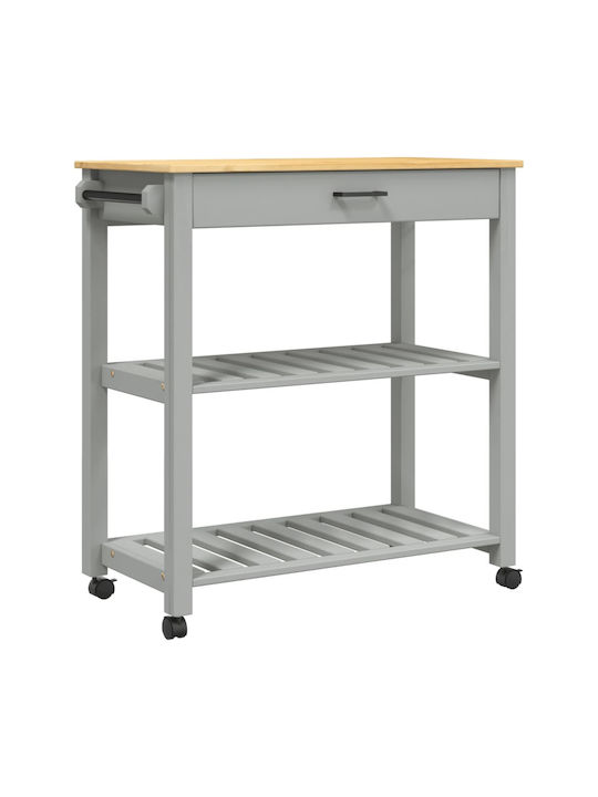 vidaXL Wooden Kitchen Rack 2 Tiers Pink 84x40x90cm
