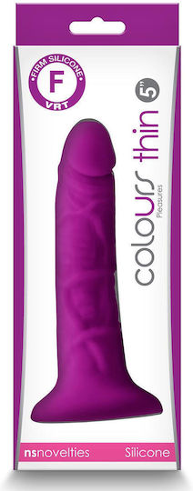Ns Novelties Colours Pleasures Thin Dildo Realistic Cu Ventuză Violet 13cm