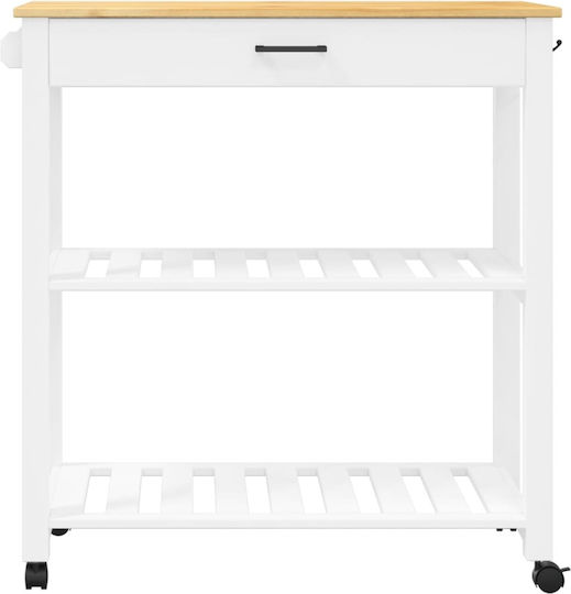 vidaXL vidaXL Küchenregal Hölzernes 2 Ebenen Rosa 84x40x90cm