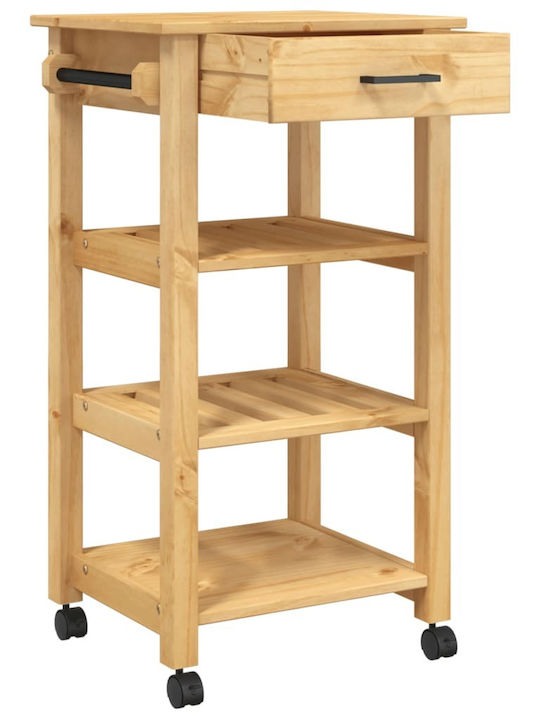 vidaXL Ραφιέρα Κουζίνας Ξύλινη 3 Θέσεων Ροζ 48x40x90cm