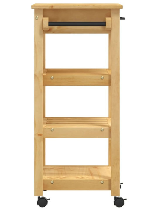 vidaXL Ραφιέρα Κουζίνας Ξύλινη 3 Θέσεων Ροζ 48x40x90cm