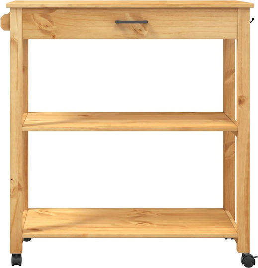 vidaXL vidaXL Küchenregal Hölzernes 3 Ebenen Rosa 84x40x90cm