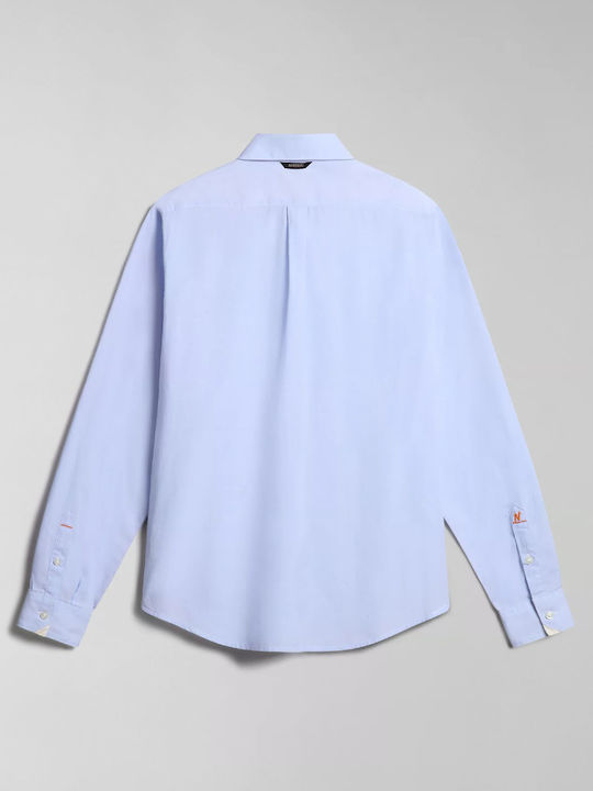 Long-sleeved Cotton Shirt Sky Blue