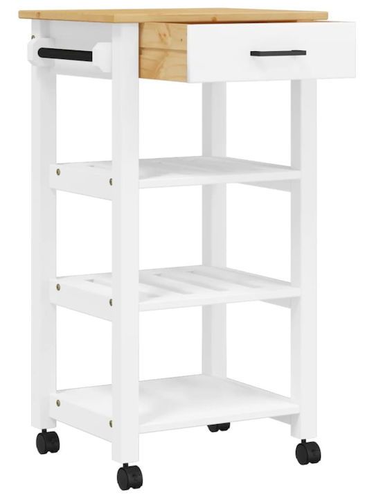 vidaXL Ραφιέρα Κουζίνας Ξύλινη 4 Θέσεων Ροζ 48x40x90cm