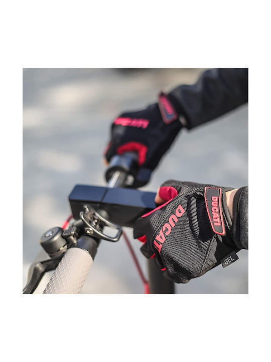 Ducati Halber Finger Fahrradhandschuhe Schwarz