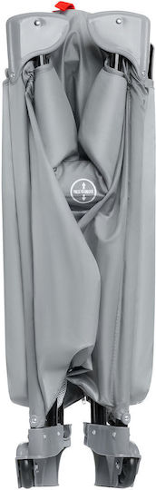 Moby System Happy Traveller Basic Παρκοκρέβατο με Στρώμα Γκρι 128x68cm