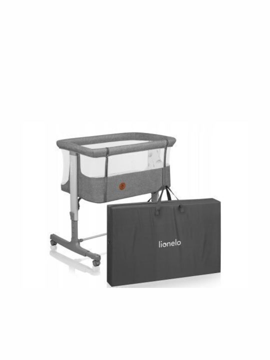 Lionelo Cradle Aurora with Mattress, Side Opening, and Wheels Beige Sand