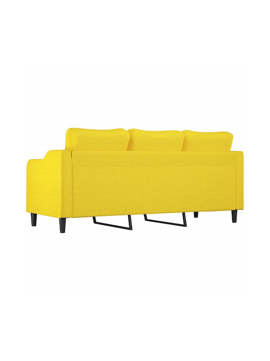 Cu trei locuri Canapea Galben deschis 198x77x80cm.