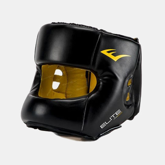 Everlast Elite Κάσκα Πυγμαχίας Ενηλίκων Κλείστού Τύπου από Συνθετικό Δέρμα Μαύρη