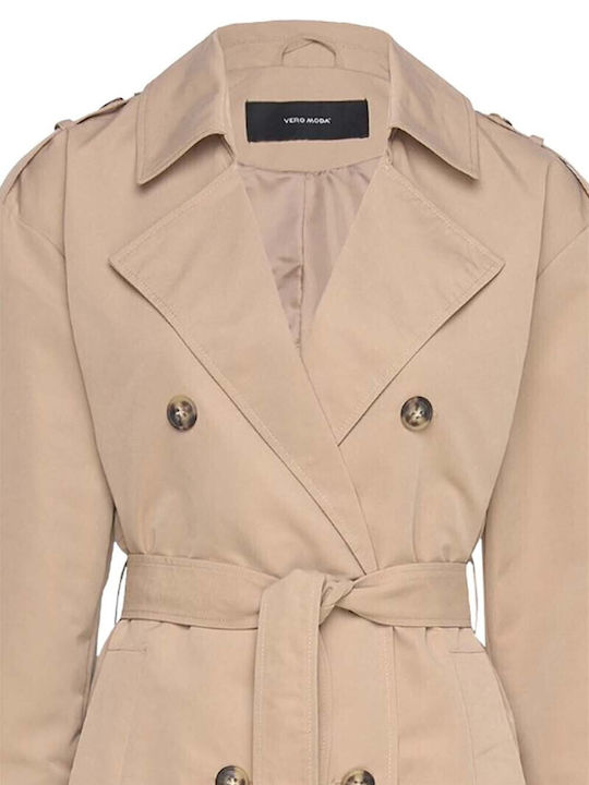 Chloe Women's Silver Mink Trench Coat
