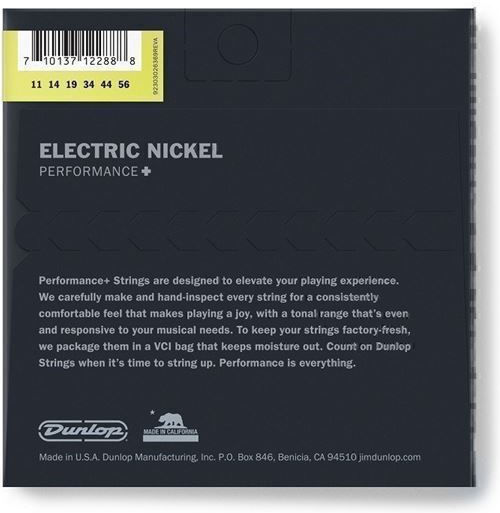 Dunlop Set of Nickel Wound Strings for Electric Guitar Performance+ DEN1156DB