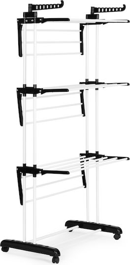 Modernhome Klappbarer Kleiderständer Boden Metallisch mit Rädern 73x50cm