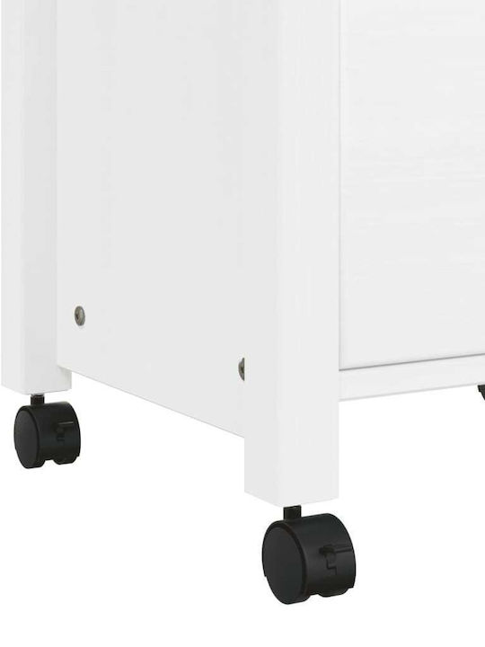 vidaXL Wooden Kitchen Rack 4 Tiers Pink 48x40x90cm