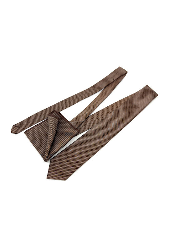 Legend Accessories Set de Cravată pentru Bărbați Tipărit în Culorea Maro