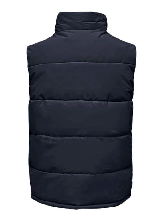 Only & Sons Men's Winter Sleeveless Puffer Jacket Dark Navy