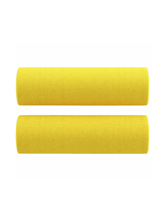 Three-Seater Couch Light Yellow 198x77x80cm
