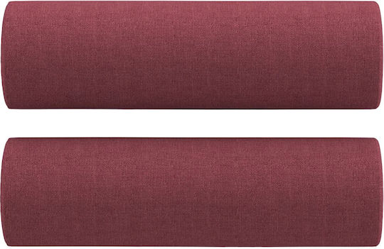 Canapea Cu Două Locuri Burgundy Cu Perne Decorative 138x77x80cm