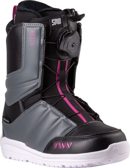 Northwave Helix Spin Kids Snowboard Boots Black/Dark Grey