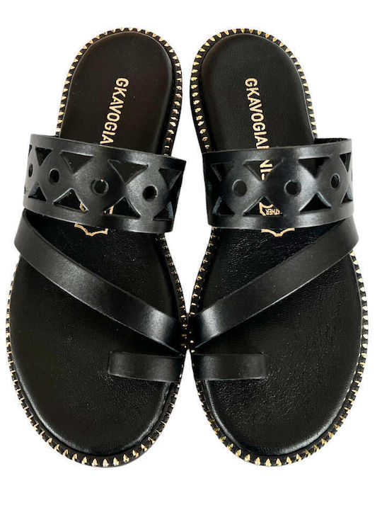 Sandale Casual Damă din Piele Negru