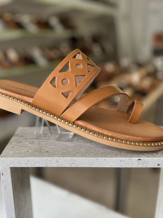 Sandale Casual Damă de Piele Tabac
