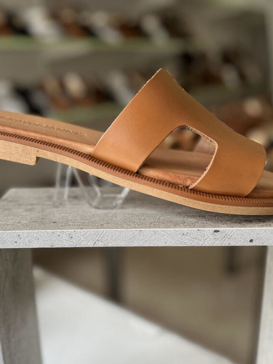 Sandale Casual Damă Din Piele Tabac Maro