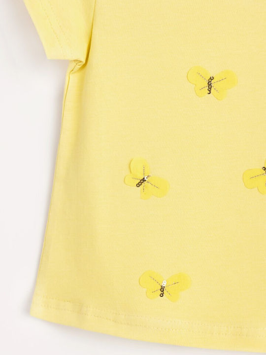 Funky Kids Blouse Short Sleeve Light Yellow