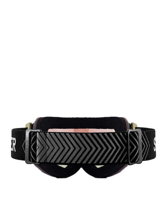 Sinner Emerald Μάσκα Σκι & Snowboard Ενηλίκων Γκρι με Φακό σε Γκρι Χρώμα